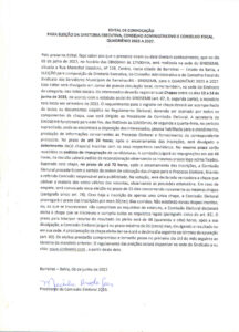 EDITAL DE CONVOCAÇÃO PARA ELEIÇÃO DA DIRETORIA EXECUTIVA, CONSELHO ADMINISTRATIVO E CONSELHO FISCAL